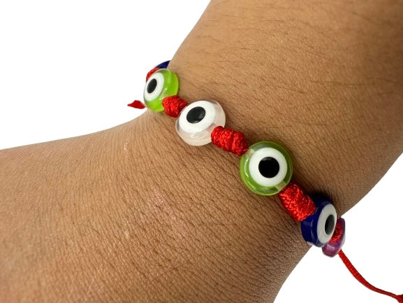 PULSERA 7 NUDOS CON OJOS TURCOS