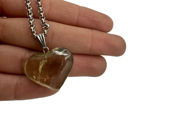 COLGANTE CORAZÓN CUARZO CITRINO
