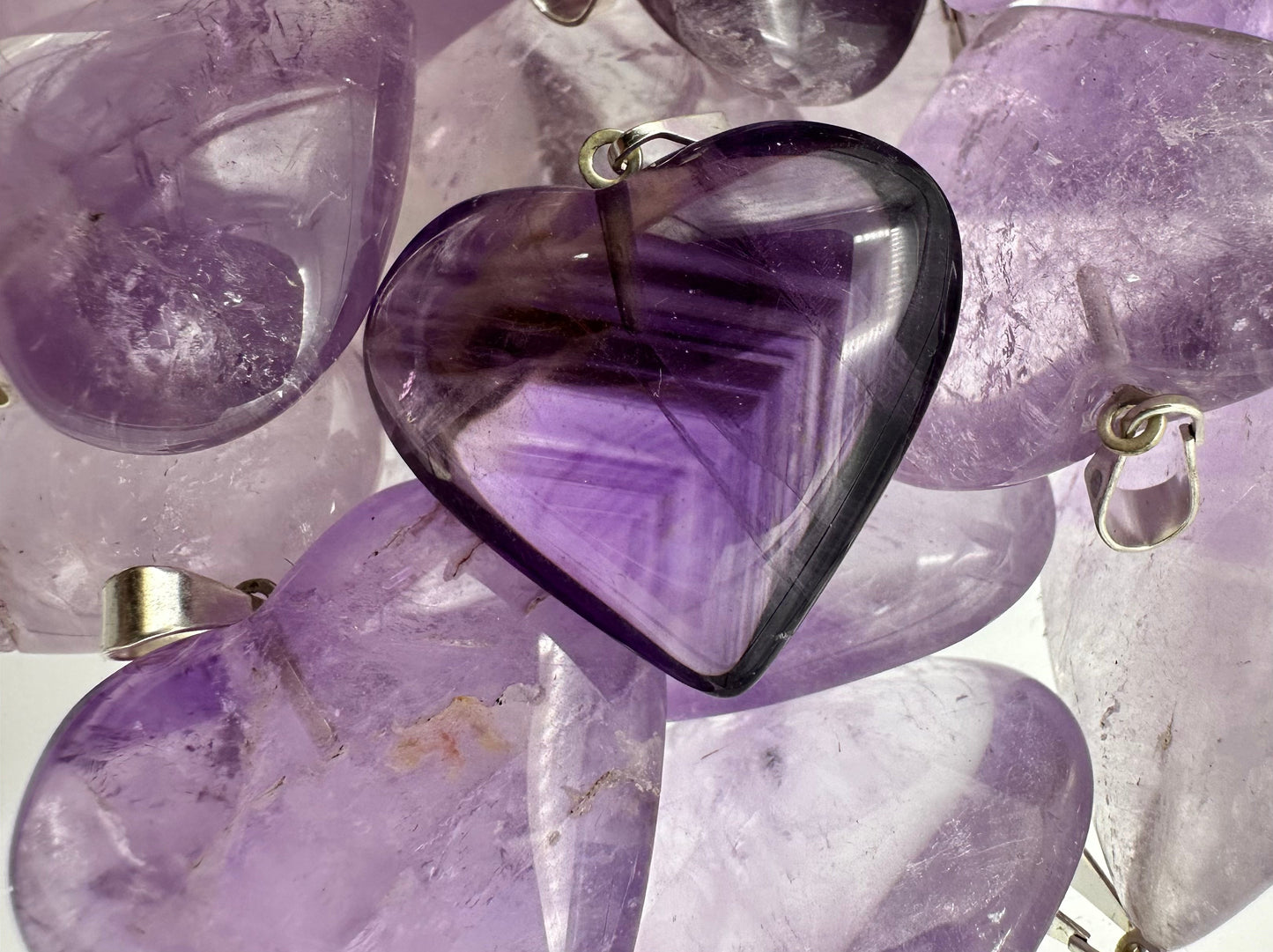 COLGANTE CORAZÓN AMATISTA