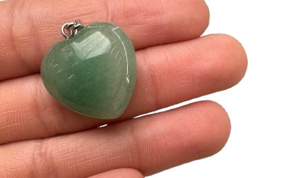 COLGANTE CORAZÓN CUARZO VERDE