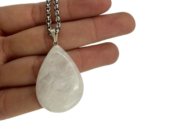 COLGANTE GOTA CUARZO NIEVE