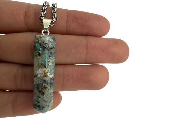 COLGANTE EN PUNTA AMAZONITA