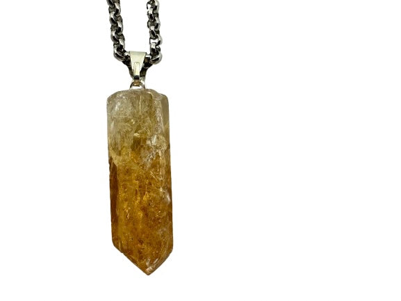 COLGANTE EN PUNTA CUARZO CITRINO