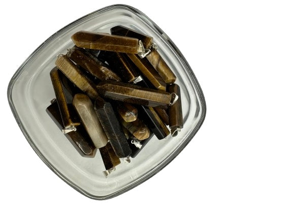 COLGANTE EN PUNTA OJO DE TIGRE