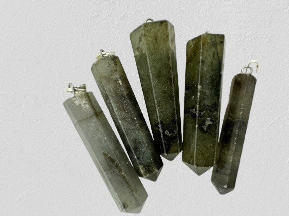 COLGANTE EN PUNTA LABRADORITA