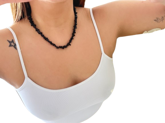 COLLAR DE CHIP TURMALINA NEGRA