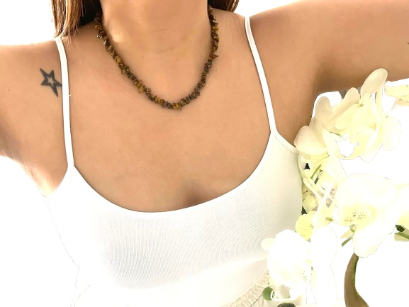 COLLAR DE CHIP OJO DE TIGRE
