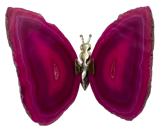 MARIPOSA ÁGATA ROSA