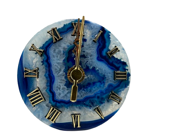 RELOJ DE ÁGATA AZUL