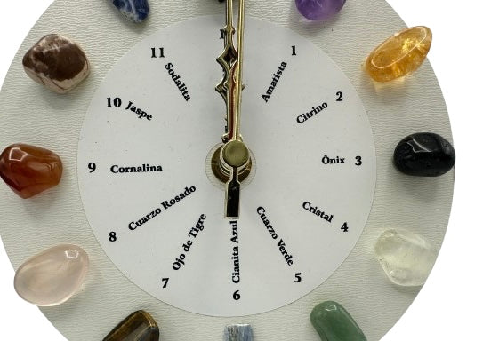 RELOJ COLECCIÓN DE MINERALES CON BASE
