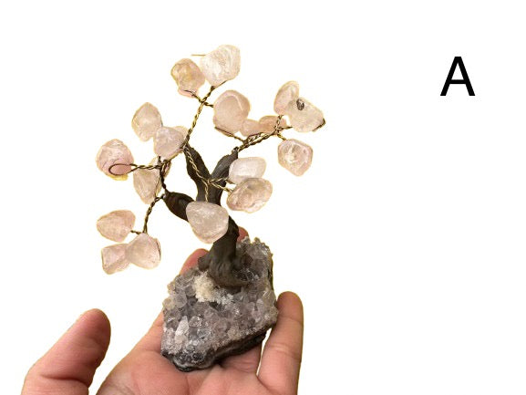 ARBOL DECORATIVO CUARZO ROSA