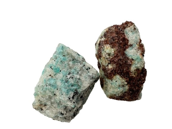 TROZO NATURAL AMAZONITA CON GRANATE