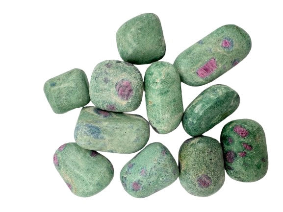 RODADO AMAZONITA CON RUBÍ