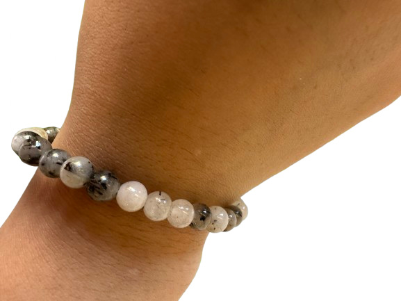 PULSERA CUARZO TURMALINADO