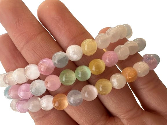 PULSERA SELENITA DE COLORES