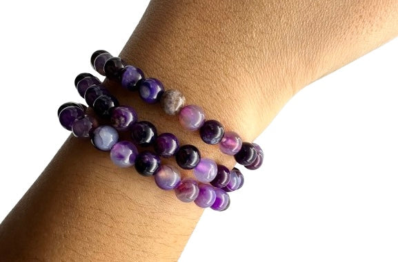 PULSERA ÁGATA MORADA