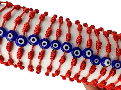 PULSERA ROJA 7 NUDOS CON OJO TURCO