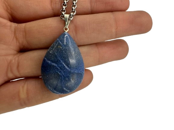 COLGANTE GOTA CUARZO AZUL