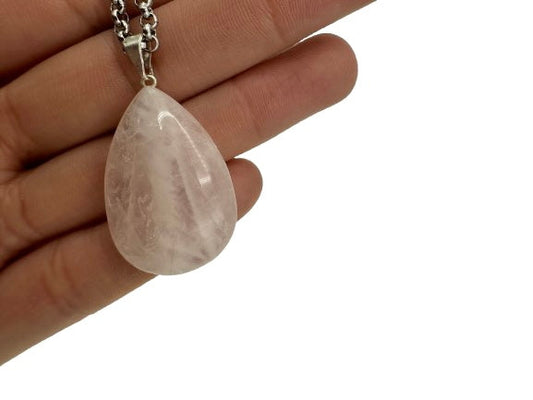 COLGANTE GOTA CUARZO ROSA