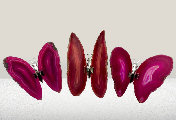 MARIPOSA ÁGATA ROSA
