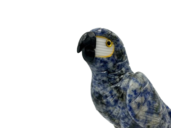 PÁJARO DECORATIVO EN MINERAL NATURAL SODALITA