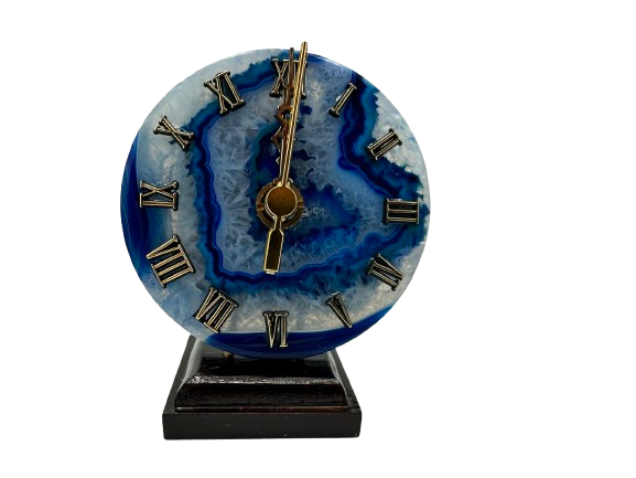RELOJ DE ÁGATA AZUL