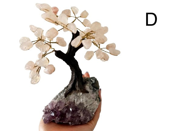 ARBOL DECORATIVO CUARZO ROSA